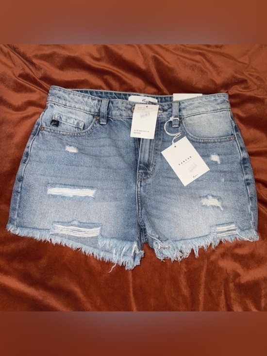 KanCan Pants - KanCan Light Blue Distressed Denim Shorts